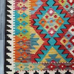 Classic Rug, Handmade Artisan Afghan Turkish Scandinavian Navajo Bohemian Wool Flatweave Multicolour Kilim Rug 154x103 cm - thumbnail 4