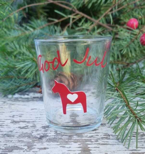 God Jul Danish Nordic Scandinavian Dala Horse Dalah??st Christmas Traditional Woven Heart Candle Tealight Holder
