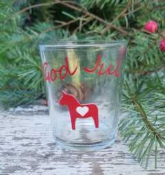God Jul Danish Nordic Scandinavian Dala Horse Dalah??st Christmas Traditional Woven Heart Candle Tealight Holder
