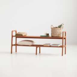 Handmade Bench, Wood Entryway Shoe Storage, Storage Mid Century Modern Entryway Teak Bench