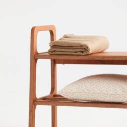 Handmade Bench, Wood Entryway Shoe Storage, Storage Mid Century Modern Entryway Teak Bench - thumbnail 2