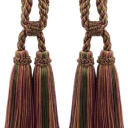"D??copro Double Tassel Curtain & Drapery Tieback, Length 5 1/2"" - 14cm, Spread 27" - thumbnail 2