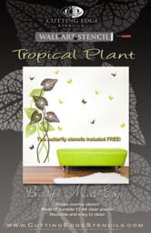 Large Stencil Tropical Plant - Wall Stencils For Easy Decor Better Than Wall Decals - thumbnail 4