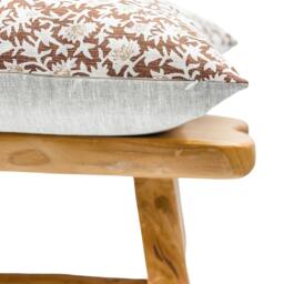 Floral Pillow Cover in Warm Brown & Tan, Cover, Boho Pillow, Decorative Throw For Fall, Farmhouse - thumbnail 3