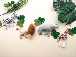 Safari Animal Garland, Safari Wall Decor, Jungle Nursery Elephant Nursery, Kids Bedroom Baby Shower Gift, Theme - thumbnail 1