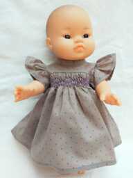 A Touch Of Magic, A Smocked Dress in Frou Fabric For 30cm & 34cm Dolls