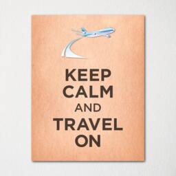 Keep Calm & Travel On - Fine Art Print Choice Of Color Purchase 3 Receive 1 Free Custom Prints Available - thumbnail 3