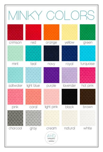 Minky Crib Sheet Several Colors Available
