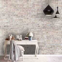3D Stone Brick Texture Wallpaper Light Color Peel & Stick Wall Mural - thumbnail 3