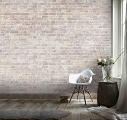 3D Stone Brick Texture Wallpaper Light Color Peel & Stick Wall Mural