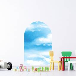 Clouds Arch Decal , Headboard Wall Peel & Stick Removable Sticker - Thevinylcreations - thumbnail 2