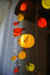 string Lights & Lighting, 20 Led Bulbs Flower Garland, Battery Lights, Wedding Lights Pastel Color Home Decor