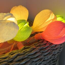string Lights & Lighting, 20 Led Bulbs Flower Garland, Battery Lights, Wedding Lights Pastel Color Home Decor - thumbnail 3