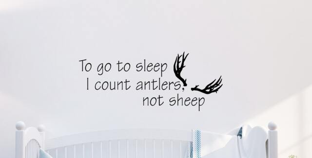 To Go To Sleep I Count Antlers Not Sheep Vinyl Wall Art - Decal Sticker Bedroom - image 1