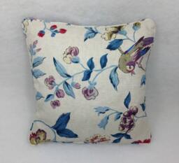 Sanderson - Sissinghurst Indigo/Ruby Cushion Cover Throw Pillow Designer Home Decor - thumbnail 1