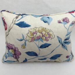 Sanderson - Sissinghurst Indigo/Ruby Cushion Cover Throw Pillow Designer Home Decor - thumbnail 3