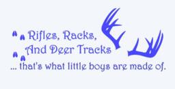 Rifles Racks Deer Tracks Vinyl Wall Decal, Boys Nursery Decor - thumbnail 2