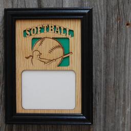 Softball Picture Frame - 5x7 Holds 3x4 Photo Gift For Player Coach Gift, Parent Awards - thumbnail 2