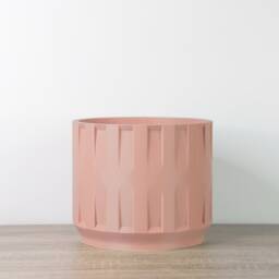 "Colosseum Planter With Drainage & Saucer in Country Pink, Unique 3D-Printed Plant Pot, Small To Large Sizes 4"" 5"" 6"" 7"" 8" - thumbnail 3