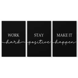 Canvas Set Of 3 Wall Art - Elegant Motivational Slogans On A Black Background, Photo Print, Sentences Decor - thumbnail 2