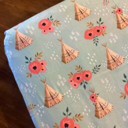 Teepee & Flowers Print - thumbnail 2