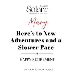 Personalised Happy Retirement Candle Gift Set, New Chapter Keepsake, Office Farewell Gift, Staff Colleague Present - thumbnail 2
