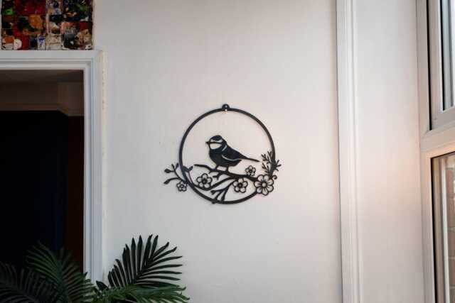 Tony The Bluetit - With Flowers Gift Garden Wall Art Mothers Day - image 1