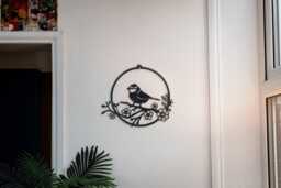 Tony The Bluetit - With Flowers Gift Garden Wall Art Mothers Day
