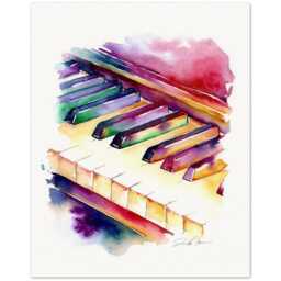 Colorful Piano Keys Watercolor Painting By Jamie Hansen - thumbnail 3