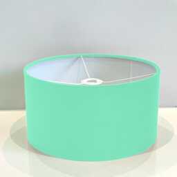 New Handmade Pistachio Green Velvet Drum Lamp Shade Suitable For Tables & Ceilings With White Lining All Shapes Available Sizes On Demand - thumbnail 2