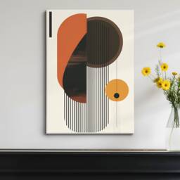 Boho Nordic Shapes Wall Decor Abstract Art Framed Poster Print & Canvas Bedroom Home Interior Gift For Her Girlfriend