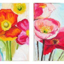 Original Poppies Oil Painting, Square Contemporary Art, Made To Order - thumbnail 3