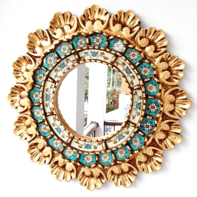 "Peruvian Mirrors ""Turquoise Shell 40cm" - image 1