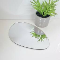 Pebble Acrylic Mirror Wall Art Engraved Options - thumbnail 2