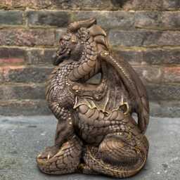 Concrete Dragon Figure Outdoor Garden Decoration Stone Animal Sculpture Handmade Wildlife Ornament Cement Statue Yard Art Gift - thumbnail 3