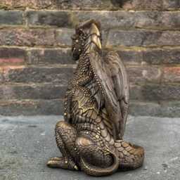 Concrete Dragon Figure Outdoor Garden Decoration Stone Animal Sculpture Handmade Wildlife Ornament Cement Statue Yard Art Gift - thumbnail 4