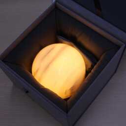 Handmade Marble Touch Lamp Usb Rechargeable Led Night Light - thumbnail 1