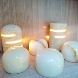 Handmade Marble Touch Lamp Usb Rechargeable Led Night Light - thumbnail 4