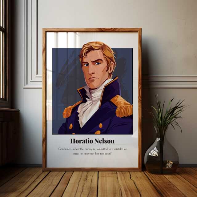 Horatio Nelson Quote Poster Royal Navy Art Print - image 1