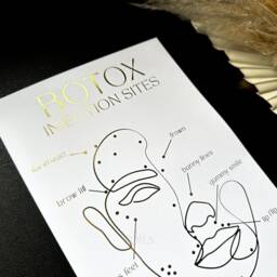 Anti Wrinkle Injection Sites Print For Aesthetics Clinic Decor, Foil Poster Wall Art, A4 Beauty Salon Information Sign, Aesthetic Nurse Gift - thumbnail 3