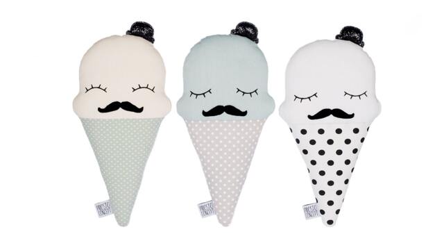 Mister Ice Cream Pillow, Cushion, Toy, Nursery Decor, Child Kids Room Summer Decor, Kawaii - image 1