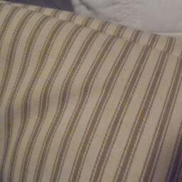Khaki Ticking Stripe Pillow Cover Farmhouse Style Slipcover - thumbnail 4