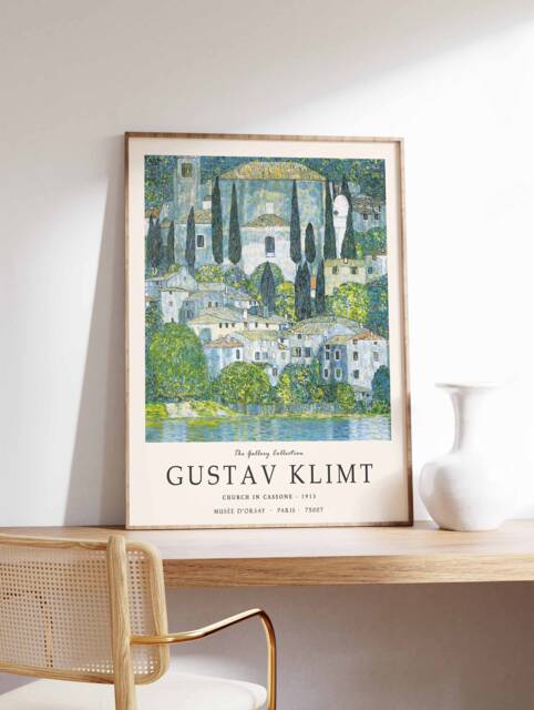Gustav Klimt Art Print, Church in Cassone, Poster, Nouveau, Modern Art, Wall Art, Floral Gift - image 1