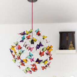 Butterfly Shadow Lamp Chandelier Custom Color Pendant Light - thumbnail 2