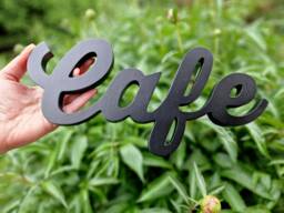 Rustic Cafe Coffee Bar Wooden Wall Sign For Kitchen Or Restaurant Decor - thumbnail 1