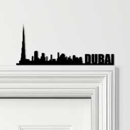 Door Topper Dubai Skyline Various Colours Top Of Decorative Sign - Sign, Novelty Wall Decor, Frame Art, Art - thumbnail 1