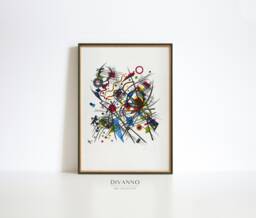 Kandinsky Small Worlds Art Print, Bauhaus Lithograph Square Exhibition Poster, Printable Abstract Wall Art, Geometric Trendy Home Decor Gift - thumbnail 1