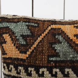Vintage Turkish Kilim Pillow Cover Bohemian Accent Cushion - 16x16 - thumbnail 2