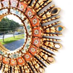 "Peruvian Mirrors - ""Ojo Naranja 45cm" - thumbnail 3