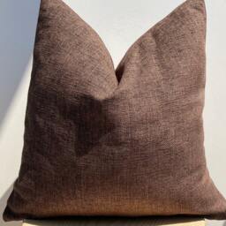 Brown Linen Pillowcase, Fall Decor, Decorative Pillow Cover, Throw Pillow, 20x20, Handmade - thumbnail 3
